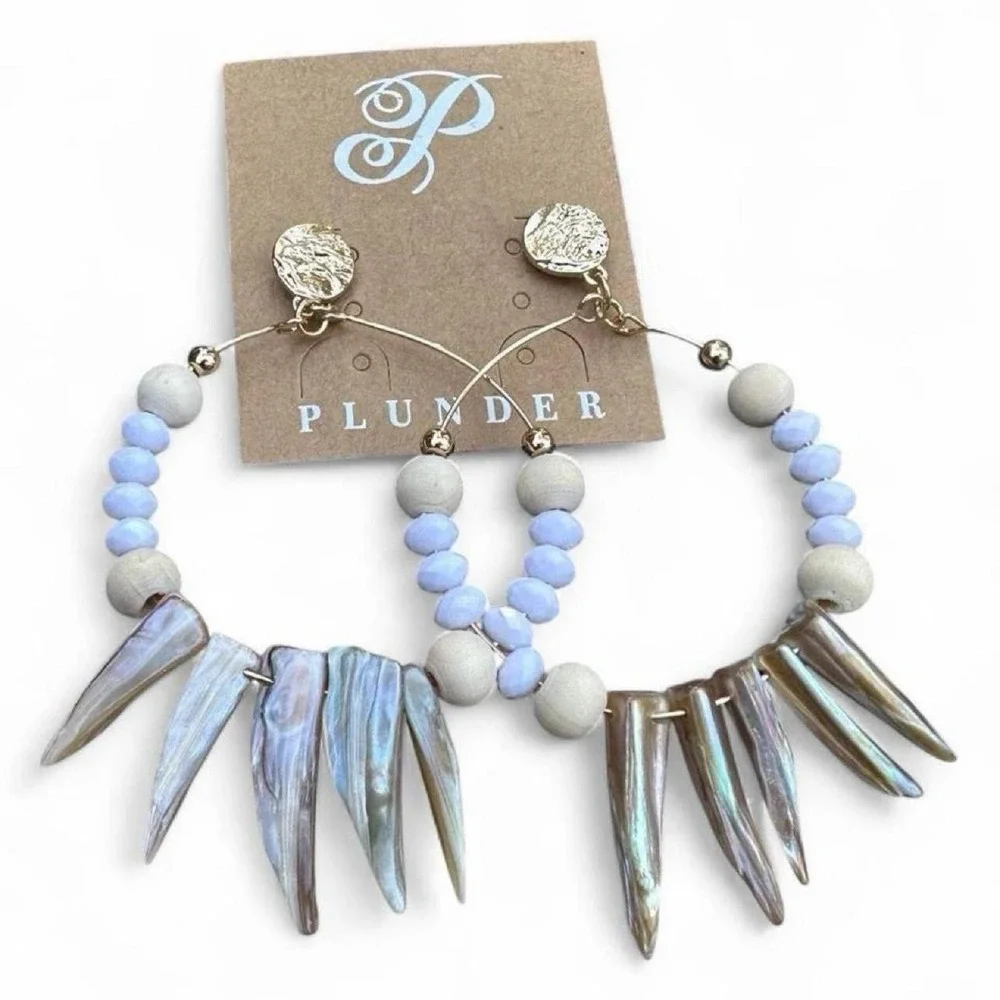 NWT Boho Vibe Discontinued Plunder Fashion Jewelry Hoop Earrings